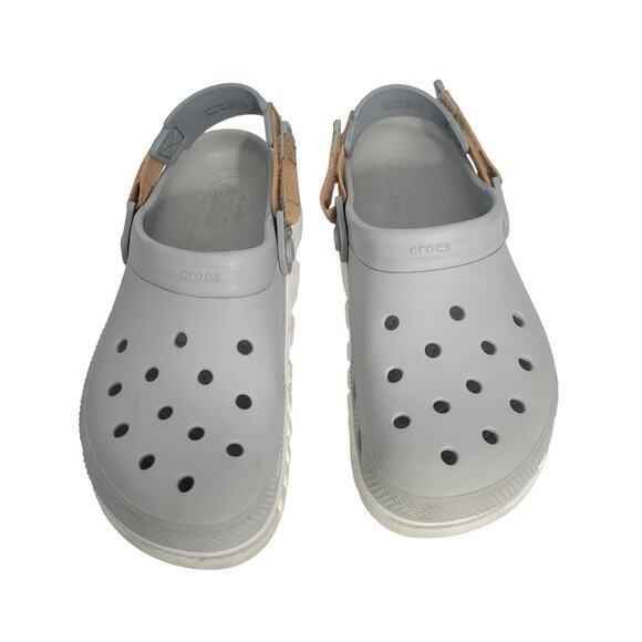 CROCS Shoes - Crocs Duet Max 11 Gray Clogs Size W=9/M=7 Preowned 71726-2960